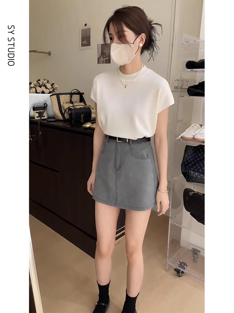 Women'S Fashion Petite - طقم من قطعتين: بلوزة محبوكة للتنحيف