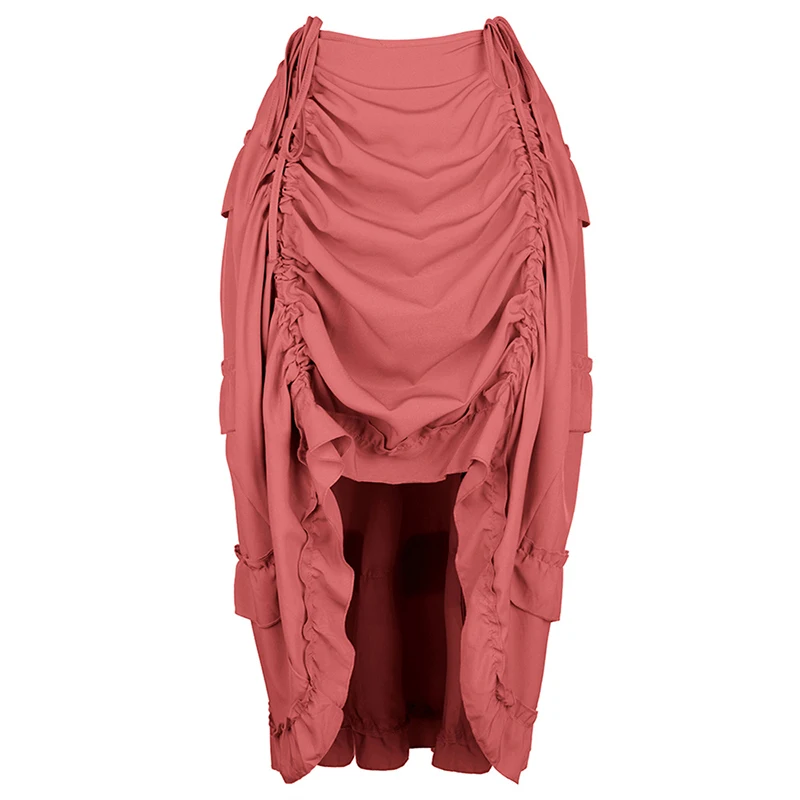 Pleated Skirt Women - كورسيه ستيم بانك قوطي مع تنورة