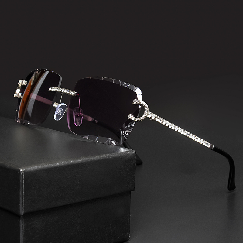 Women'S Fashion Eyeglass Frames - نظارات شمسية مربعة بدون إطار بتصميم