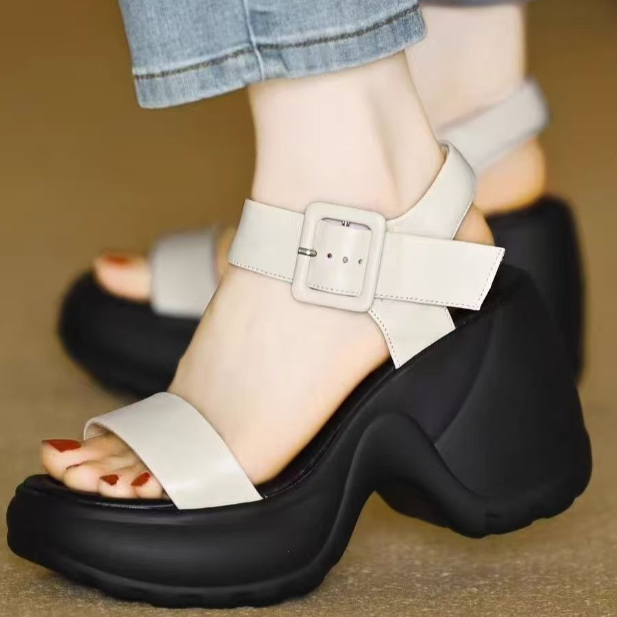 صنادل نسائية بكعب ويدج، أحذية  - مراجعة Women'S Fashion Petite وسعره