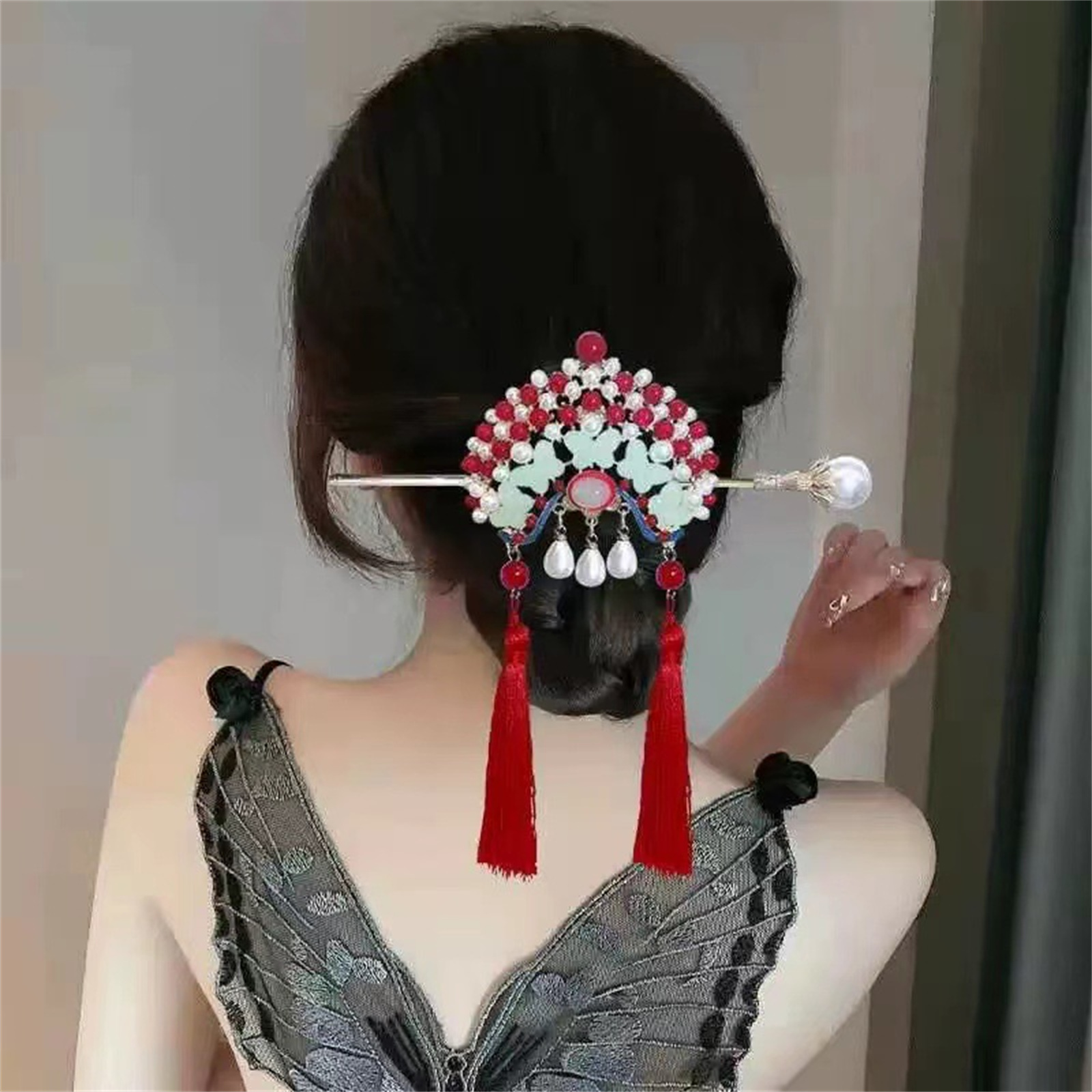 دبوس شعر بتصميم عرقي للنساء، د - مراجعة Women Fashion Hair Style وسعره
