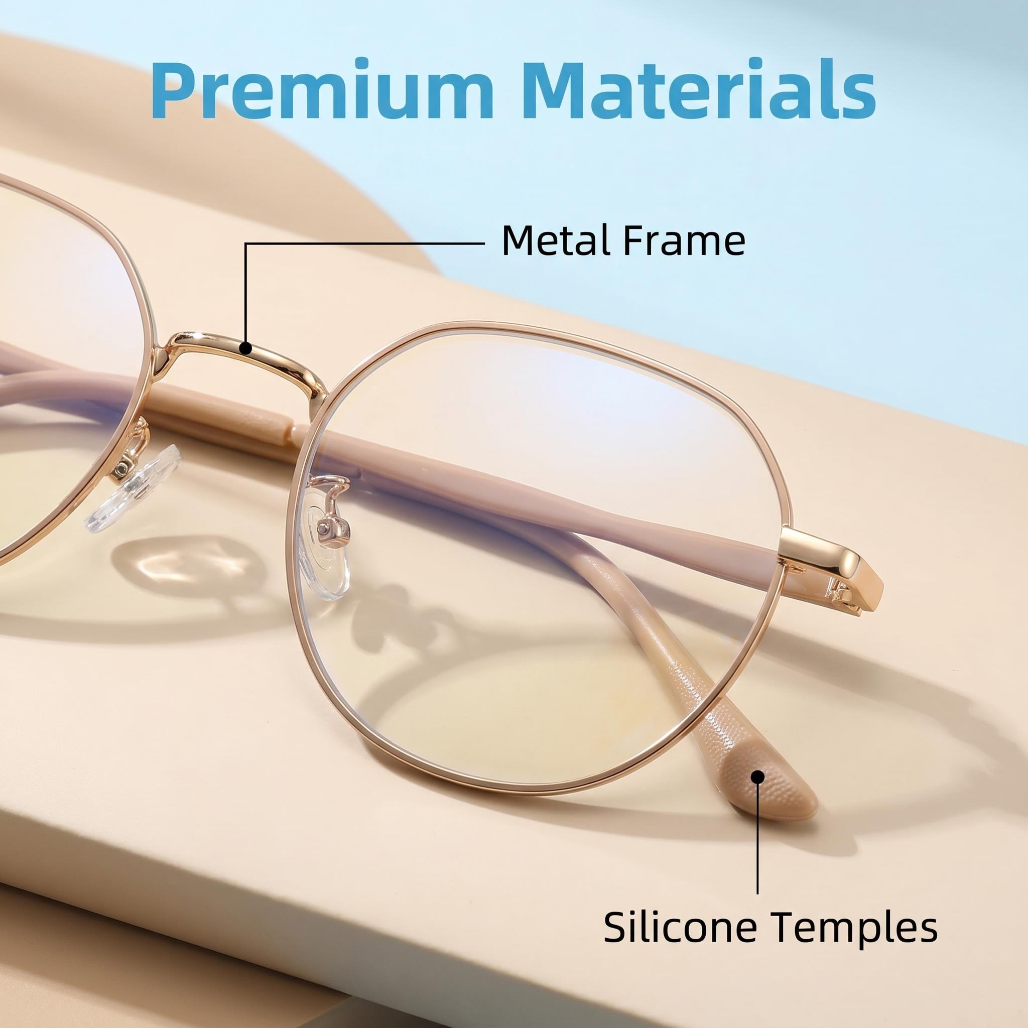إطار نظارات نسائي معدني سداسي  - مراجعة Women'S Fashion Eyeglass Frames وسعره